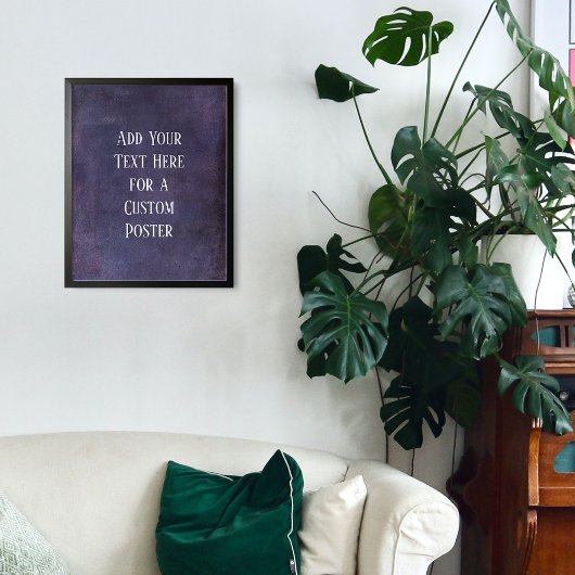 文字を追加カスタムする濃い紫の薄暗いグランジ ポスター