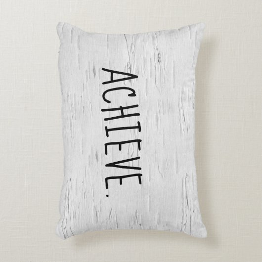 文字を達成する樺の木ツリーアクセント枕 アクセントクッション (正面(垂直))