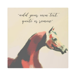 文字アラビア馬の水の色の追加絵画 メタルプリント