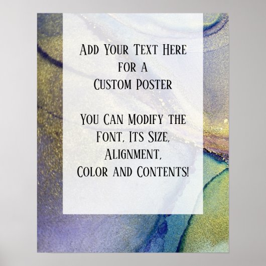 文字アルコカスタムールインオーガニッククの追加 ポスター (正面)