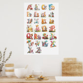 文字アルファベット ポスター (キッチン)