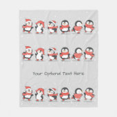 文字ウィンターペンギンズ フリースブランケット (正面)