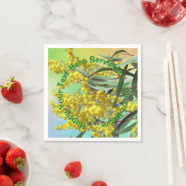 文字ウォトル&ガム葉アイシカクテルを追加 スタンダードカクテルナプキン