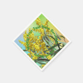 文字ウォトル&ガム葉アイシカクテルを追加 スタンダードカクテルナプキン (角)