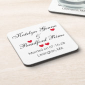 文字エレガントの結婚数 コースター (左側)