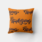 文字エレガントハッピーサンクスギビングタイポグラフィ クッション (裏面)