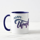 文字エレガントハッピーサンクスギビングタイポグラフィ マグカップ (左)