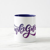 文字エレガントハッピーサンクスギビングタイポグラフィ マグカップ (中央)