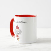 文字オパーソナライズされたーストラリアクリスマスコアラ マグカップ (正面左)