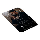 文字オーバーレイタイポグラフィフォト結婚式招待状 マグネット (右側)