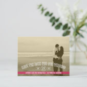 文字オーバーレイ日付カードの保存 – 明るい赤紫色 案内ポストカード (スタンド正面)