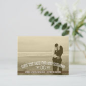 文字オーバーレイ日付カードの保存 – Brown 案内ポストカード (スタンド正面)