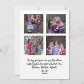 文字オーバーレイ水彩フローラクリスマスフォト シーズンカード (裏面)