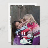 文字オーバーレイ雪クリスマスファミリー写真 シーズンカード (正面/裏面)