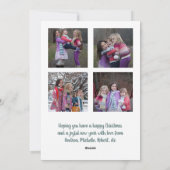 文字オーバーレイ雪クリスマスファミリー写真 シーズンカード (裏面)