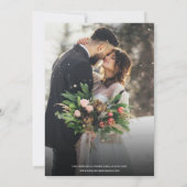 文字オーバーレイ2写真ウェディング日付を保存招待状 セーブザデート (裏面)