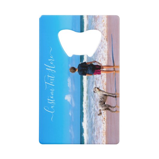 文字カスタムあなたの写真クレジットカードボトルオープナー クレジットカード栓抜き