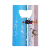 文字カスタムあなたの写真クレジットカードボトルオープナー クレジットカード栓抜き (裏面)