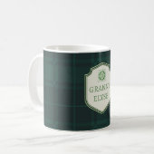 文字カスタムおばあちゃんグラニーグリーンプライド コーヒーマグカップ (正面左)