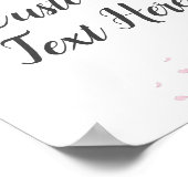 文字カスタムさくらんぼパーティーのサイン ポスター (角)