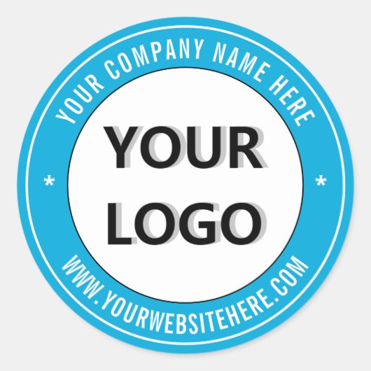 文字カスタムとカラープロモロゴシール ラウンドシール (正面)