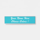 文字カスタムとフォント名のドアの署名 – あなたの色 サインプレート (正面)