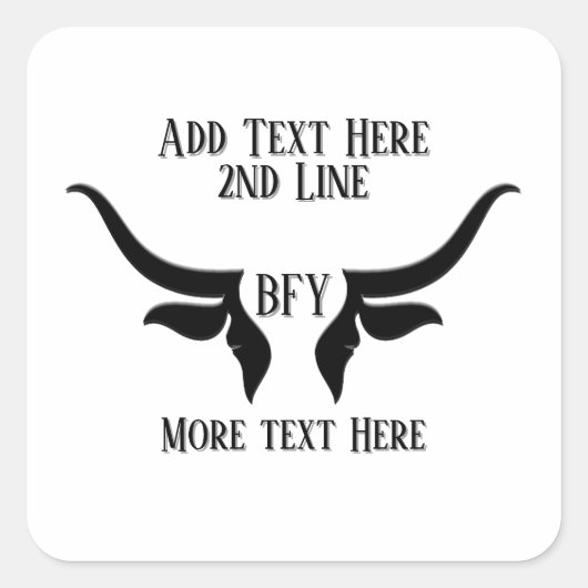 文字カスタムとモノグラムバルスホーン スクエアシール (正面)