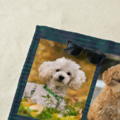 文字カスタムと写真コラージュ ビーチタオル (インサイチュ)