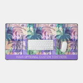 文字カスタムのヤシの木パターン デスクマット (キーボード&マウス)