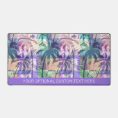 文字カスタムのヤシの木パターン デスクマット (正面)