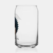 文字カスタムの写真と卒業キャップ ガラス缶 (左)