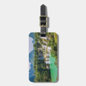 文字カスタムの滝の荷物タグ ラゲッジタグ (正面縦)