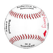 文字カスタムの贈り物 野球ボール (正面)