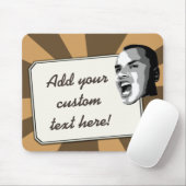 文字カスタムは任意の色のライトビームで叫ぶ マウスパッド (マウス)