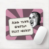 文字カスタムは任意の色のライトビームで叫ぶ マウスパッド (マウス)