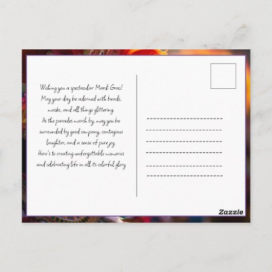 文字カスタムは魅惑のレベリー、 ポストカード (裏面)