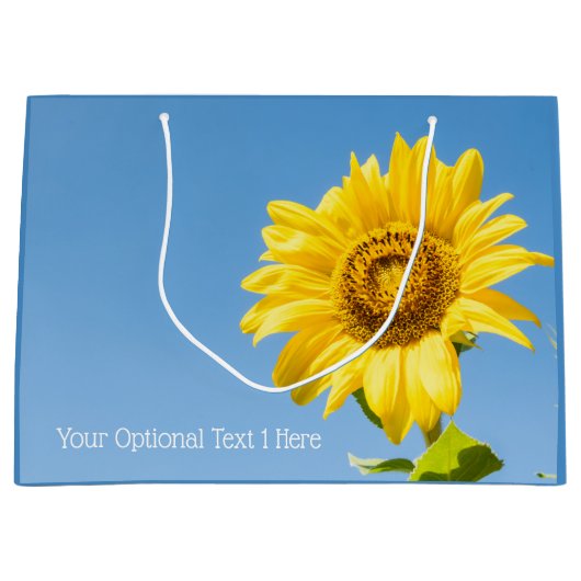 文字カスタムひまわり抱き枕 ラージペーパーバッグ (正面)