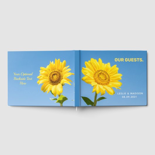 文字カスタムひまわり ゲストブック (全面)