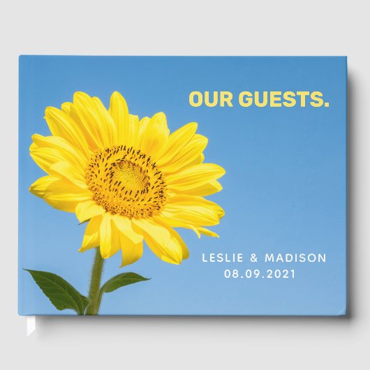 文字カスタムひまわり ゲストブック (正面)