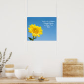 文字カスタムひまわり ポスター (キッチン)