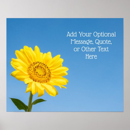 文字カスタムひまわり ポスター (正面)