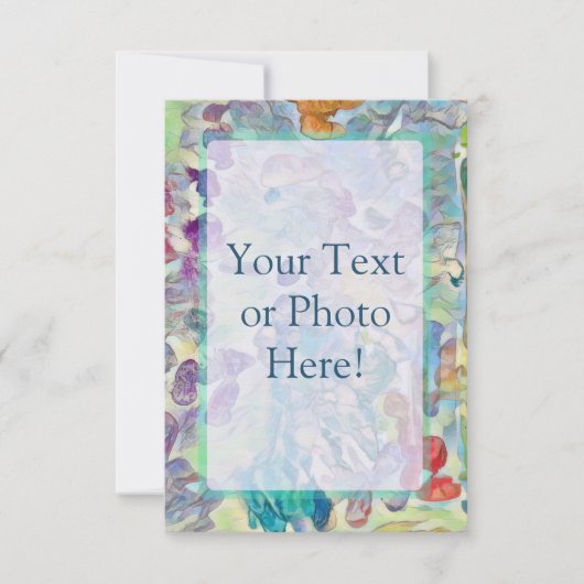 文字カスタムまたはフォト抽象芸術アート サンキューカード (正面)