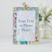 文字カスタムまたはフォト抽象芸術アート サンキューカード (スタンド正面)