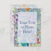 文字カスタムまたはフォト抽象芸術アート サンキューカード (正面/裏面)