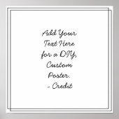 文字カスタムを追加ミニマルキュラシ縁どュ ポスター (正面)