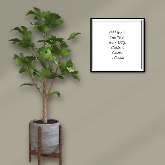 文字カスタムを追加ミニマルキュラシ縁どュ ポスター