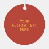 文字カスタムアフリカ メタルオーナメント (裏面)