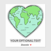 文字カスタムアースラブ シール (シート)