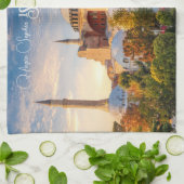 文字カスタムイスタンブール キッチンタオル (折り畳み)