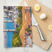 文字カスタムイスタンブール キッチンタオル (四つ折り)